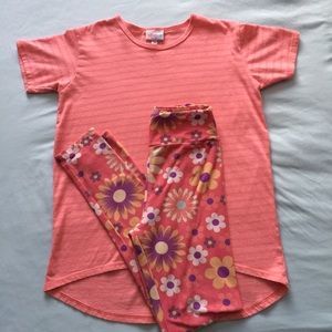 LuLaRoe Tween Leggings & Gracie Top